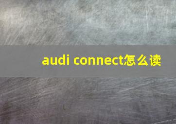 audi connect怎么读